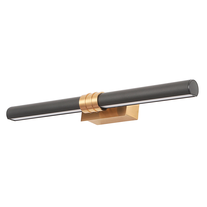 Бра с черным матовым корпусом и золотистым креплением Trumpet tube Латунь Белый Черный Бра с черным матовым корпусом и золотистым креплением Trumpet tube Латунь Белый Черный в Новосибирске | Loft Concept