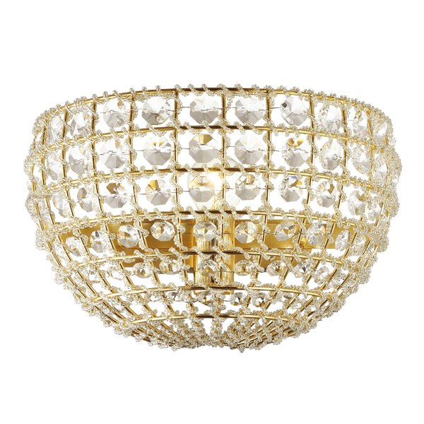 Бра Casbah Crystal Wall Lamp Gold Прозрачный Глянцевое золото в Новосибирске | Loft Concept 