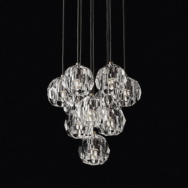 Люстра Boule De Cristal Round Cluster Chandelier 10 Chrome Хром в Новосибирске | Loft Concept 