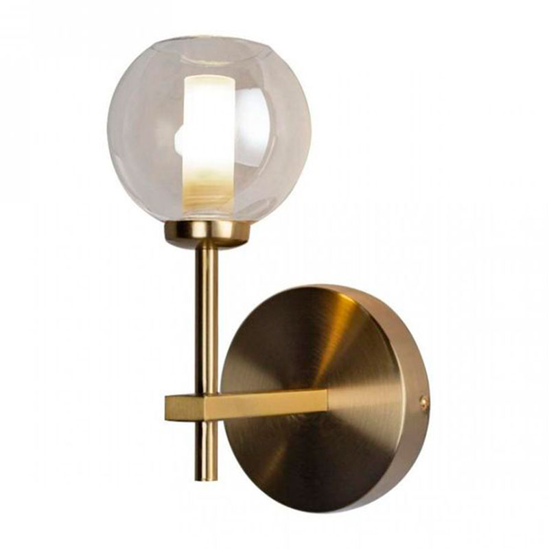 Бра RH Boule de Cristal Single Wall Lamp amber Gold Золотой Амбре янтарь в Новосибирске | Loft Concept 