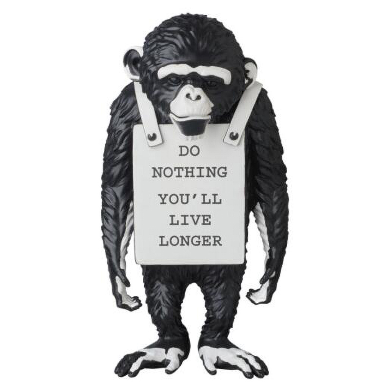 Статуэтка Banksy Lying Monkey Black and White Черно-белый в Новосибирске | Loft Concept 