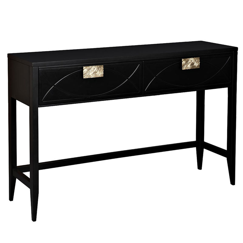 Консоль Amelie Black Console Черный Золотой в Новосибирске | Loft Concept 