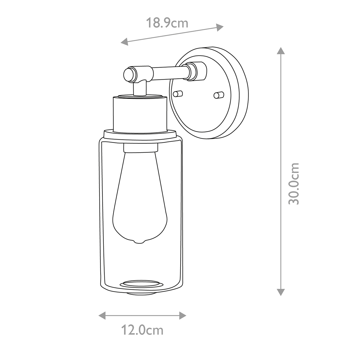 Бра с цилиндрическим прозрачным плафоном из стекла с пузырьками Elstead Lighting в Новосибирске