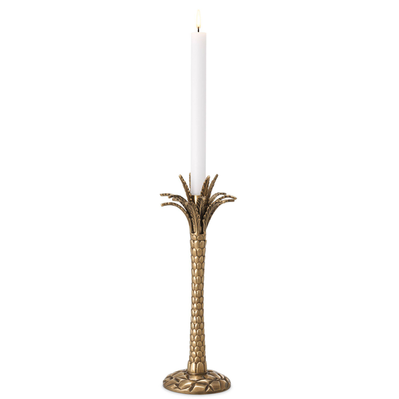 Подсвечник Eichholtz Candle Holder Palm Desert Винтажная латунь в Новосибирске | Loft Concept 