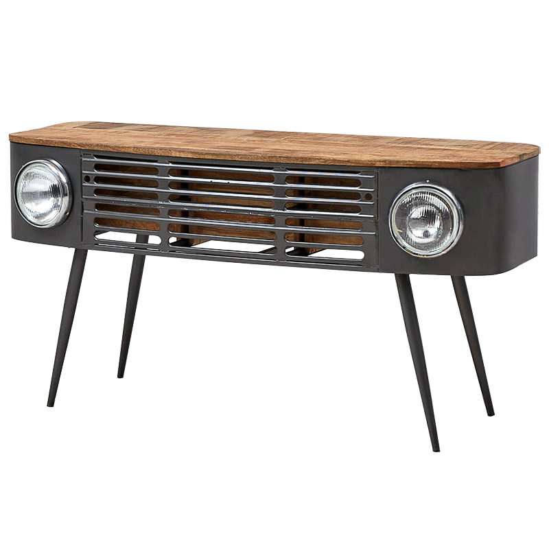 Консоль Loft Car Console Table Древесина Графит в Новосибирске | Loft Concept 