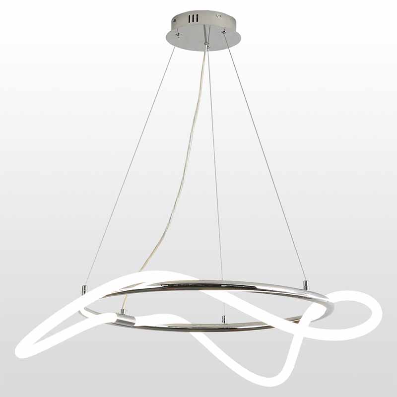 Люстра Luke Lampco Tracer Chandelier Chrome 60 Белый Хром в Новосибирске | Loft Concept 