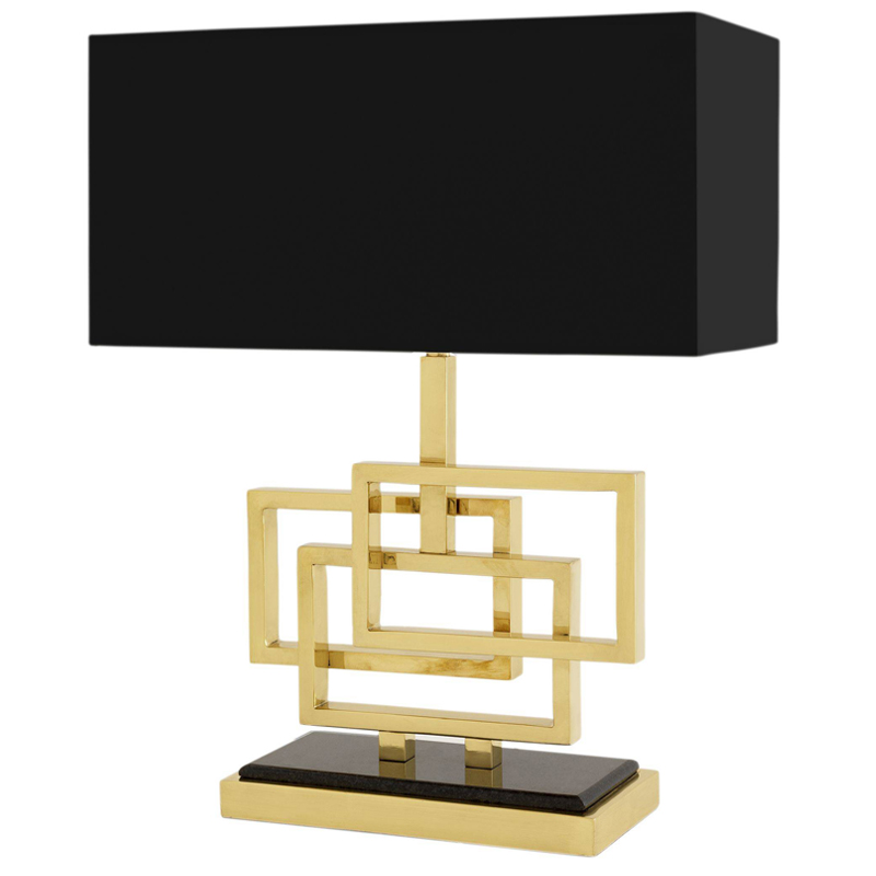 Настольная лампа Eichholtz Table Lamp Windolf Brass Латунь Черный в Новосибирске | Loft Concept 