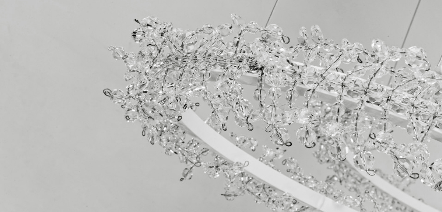 Люстра Crystal round chandelier 3 кольца Белый - фото