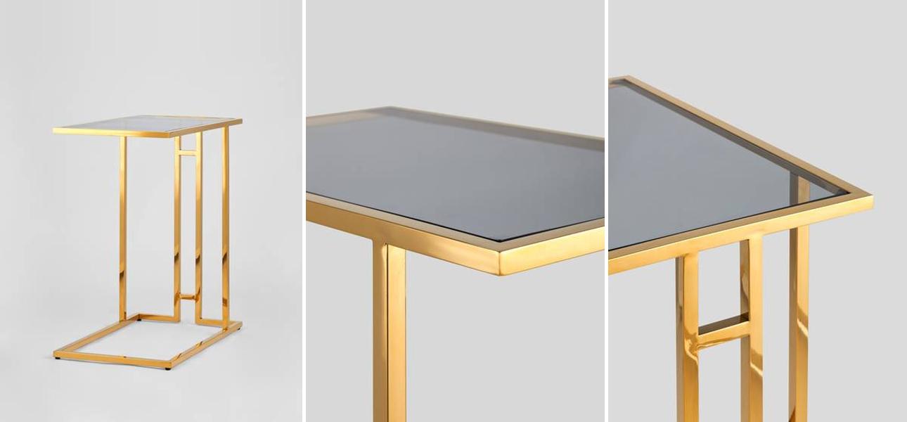 Стол приставной Lasker Milan Tables Gold - фото