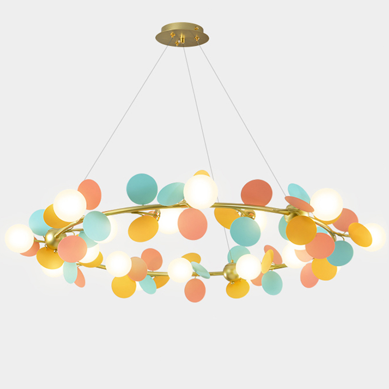 Люстра MATISSE Chandelier circle multicolor Золотой Белый Мульти в Новосибирске | Loft Concept 