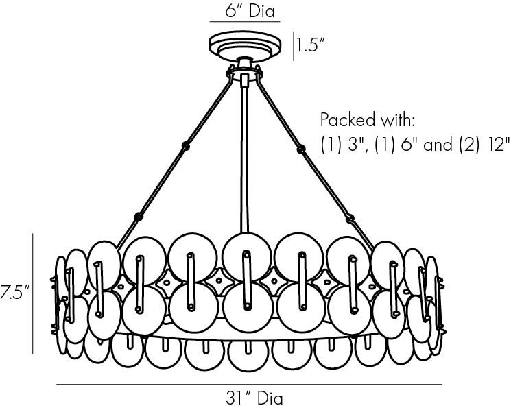 Люстра Arteriors RONDELLE CHANDELIER в Новосибирске