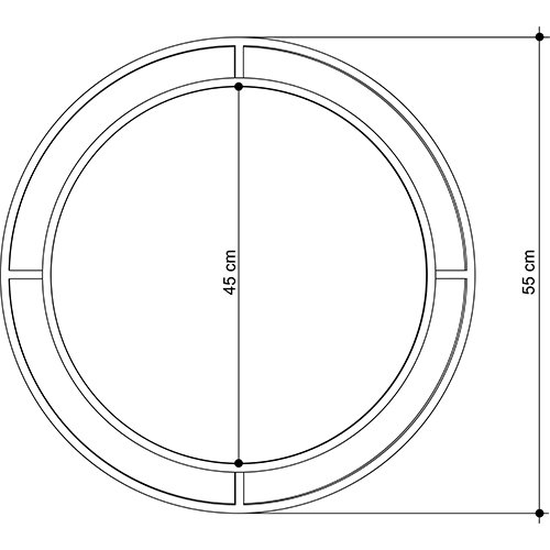 Настенное зеркало круглой формы в черной металлической раме BUBBLE MIRROR BLACK в Новосибирске