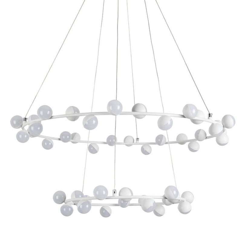 Люстра Vilelme Chandelier white double Белый в Новосибирске | Loft Concept 