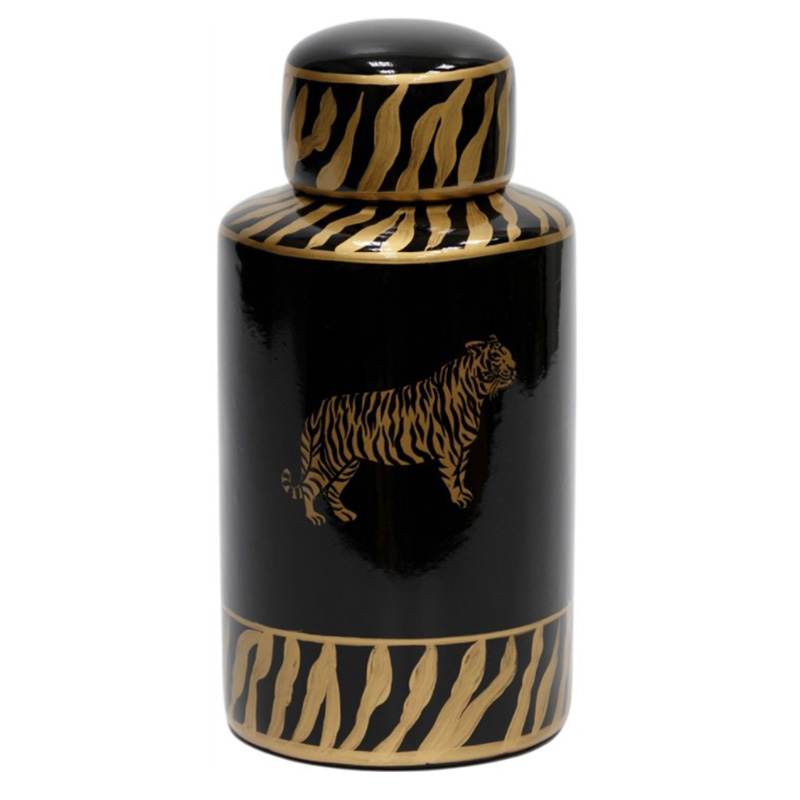 Ваза Tiger Vase black and gold Черный Золотой в Новосибирске | Loft Concept 