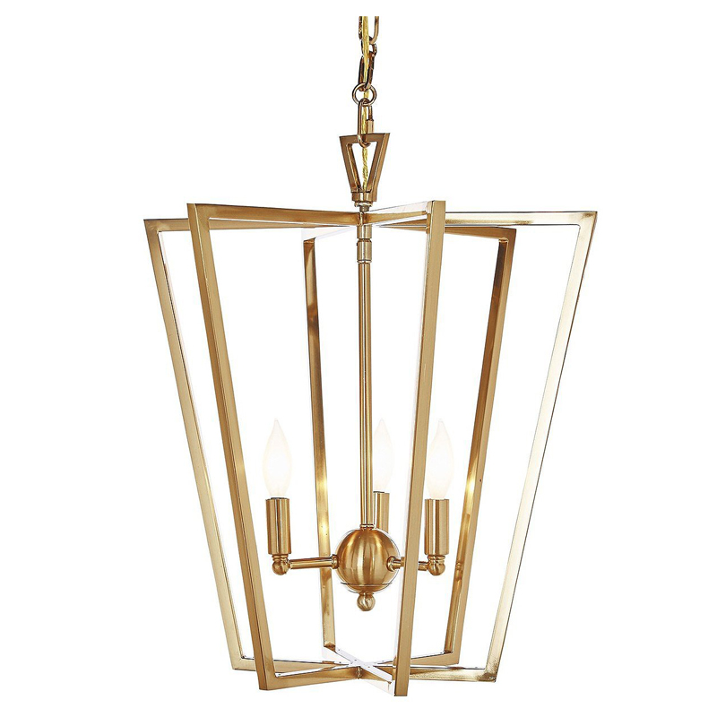 Люстра Fabiole Gold Cage Chandelier Золотой в Новосибирске | Loft Concept 