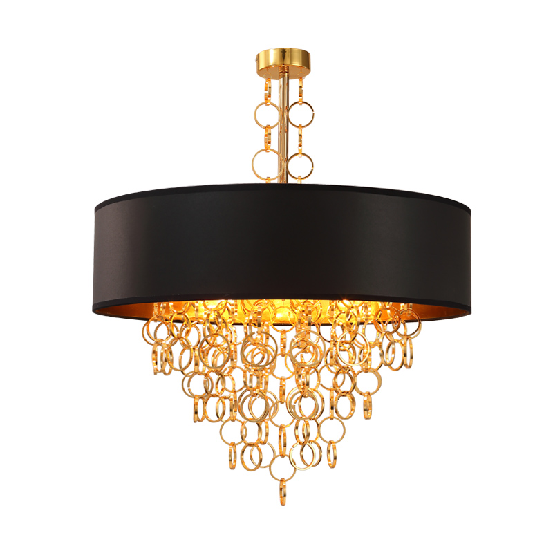 Люстра Ritz Rings Chandelier Золотой Черный в Новосибирске | Loft Concept 