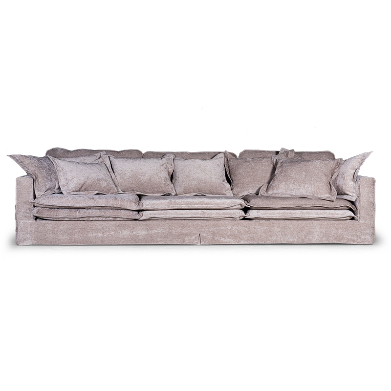 Диван Evelyn Gray Velour Sofa Светло-серый в Новосибирске | Loft Concept 