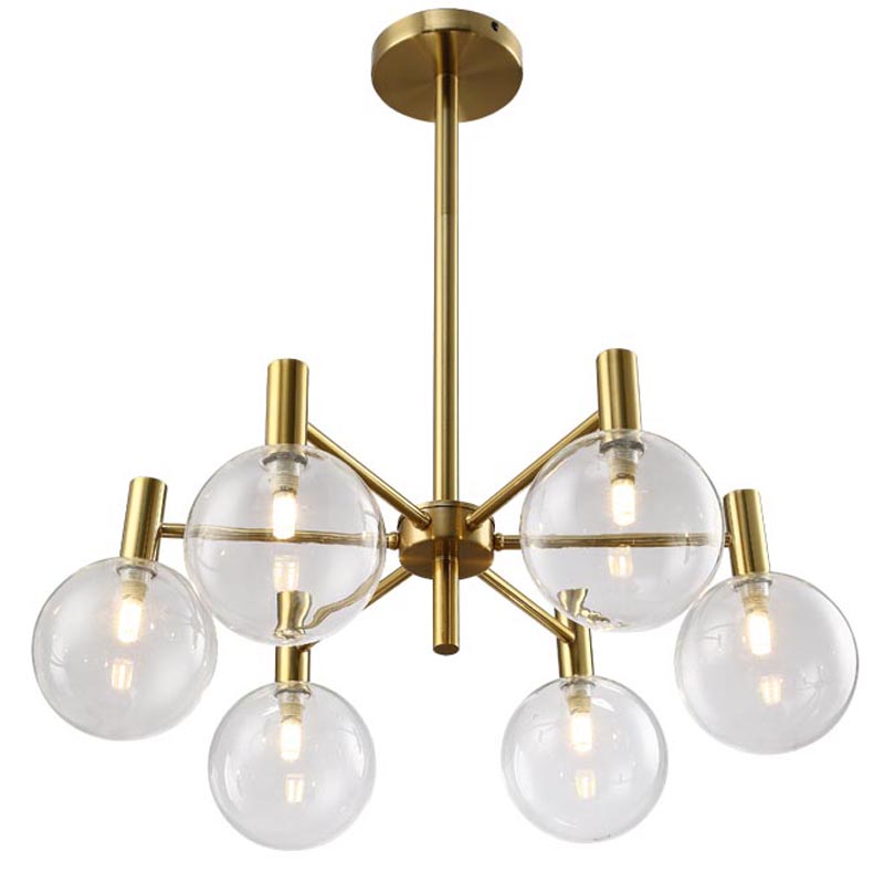 Люстра Holevier Chandelier 6 lamp Золотой в Новосибирске | Loft Concept 