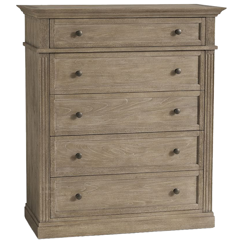 Комод 5 ящиков Benjamin Chest of 5 Drawers Бежево-серый в Новосибирске | Loft Concept 