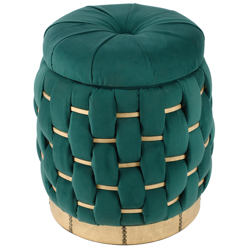 Пуф Verde Green Pouf Зеленый Золотой в Новосибирске | Loft Concept 