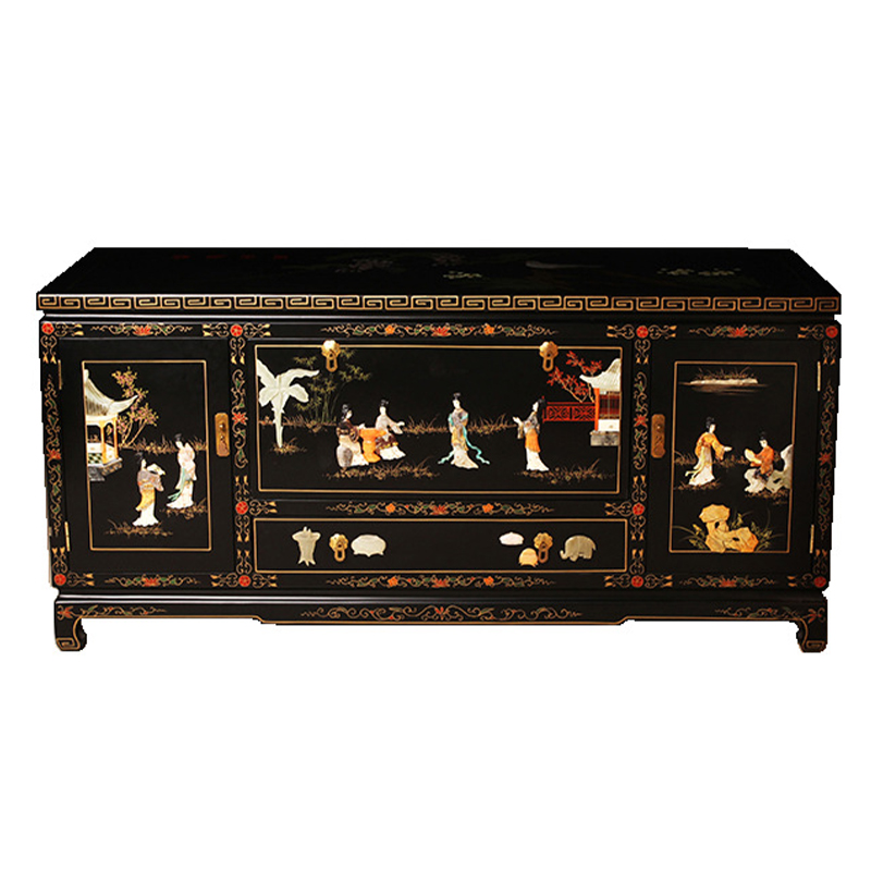 Черный Комод в Китайском стиле с каменным Барельефом Walk in the Garden Chinese Chest of Drawers Черный Мульти Черный Комод в Китайском стиле с каменным Барельефом Walk in the Garden Chinese Chest of Drawers Черный Мульти в Новосибирске | Loft Concept