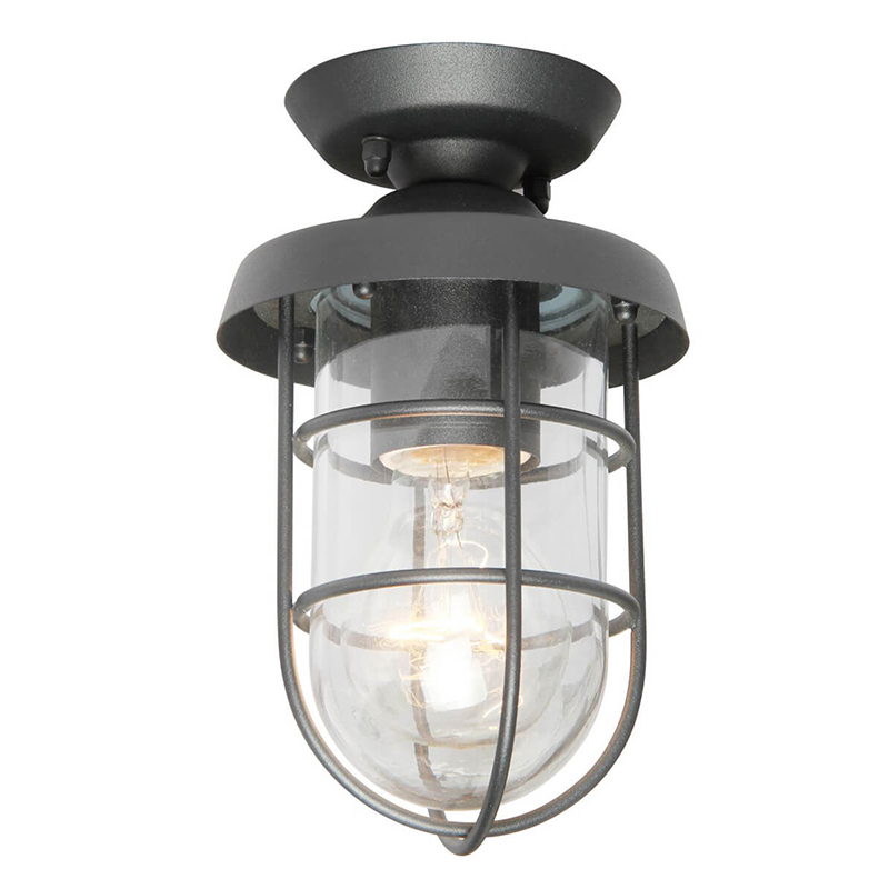 Уличный потолочный светильник Declan Street Lamp Черный Уличный потолочный светильник Declan Street Lamp Черный в Новосибирске | Loft Concept