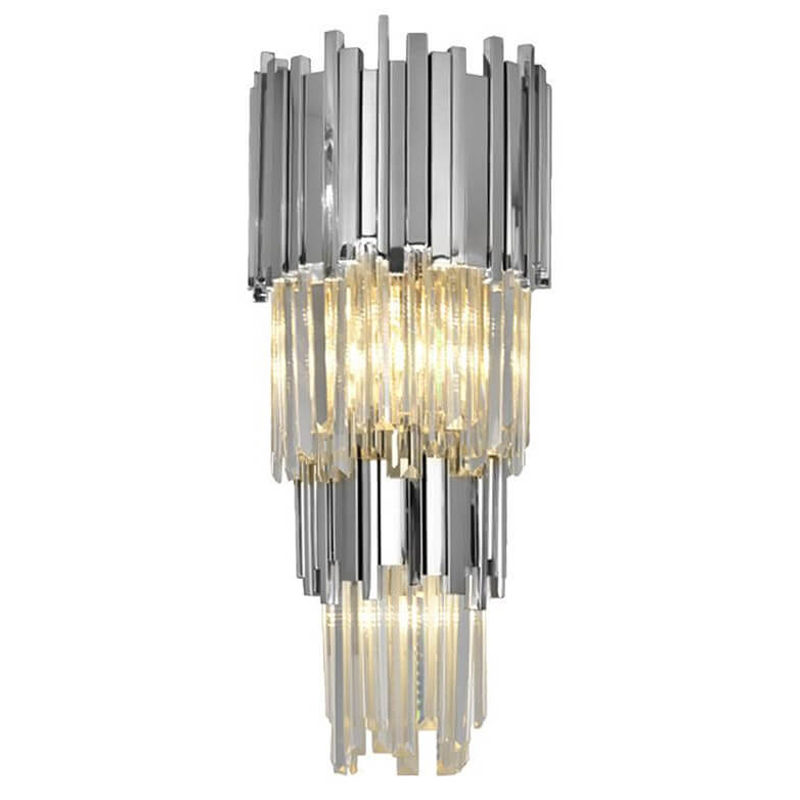 Бра Luxxu Modern Cascade Wall Lamp Silver 58 Серебряный Прозрачное Стекло в Новосибирске | Loft Concept 