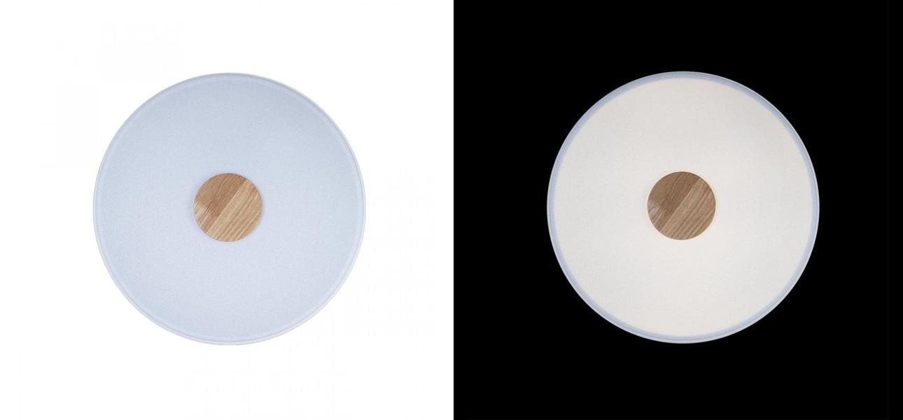 Потолочный светильник Wooden Wheels White диаметр 40 - фото