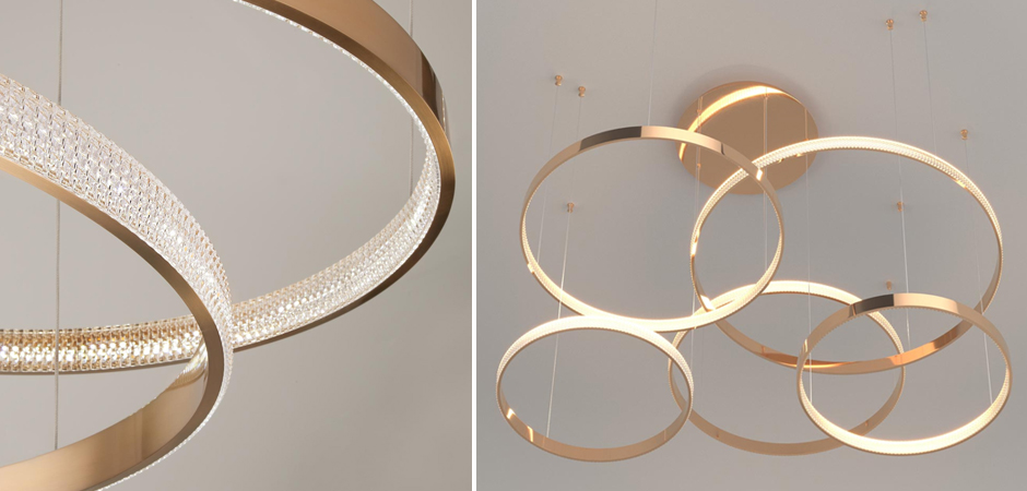 Люстра Композиция из колец ORACLE Mahlu 5 Rings Gold Люстра Композиция из колец ORACLE Mahlu 5 Rings Gold - Loft-Concept в Новосибирске