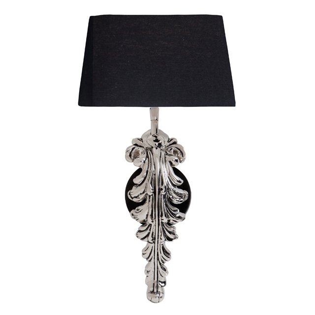 Бра Eichholtz Wall Lamp Beau Site Nickel+Black Никель Черный в Новосибирске | Loft Concept 