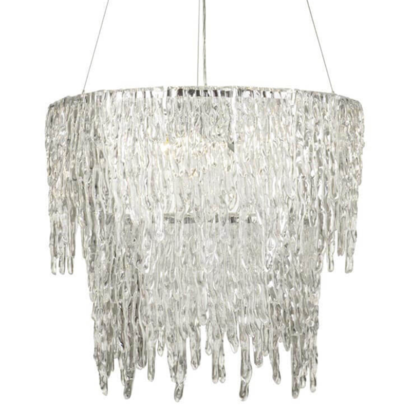 Люстра Cold Heart Silver Single two-tier Chandelier Хром Прозрачное Стекло в Новосибирске | Loft Concept 