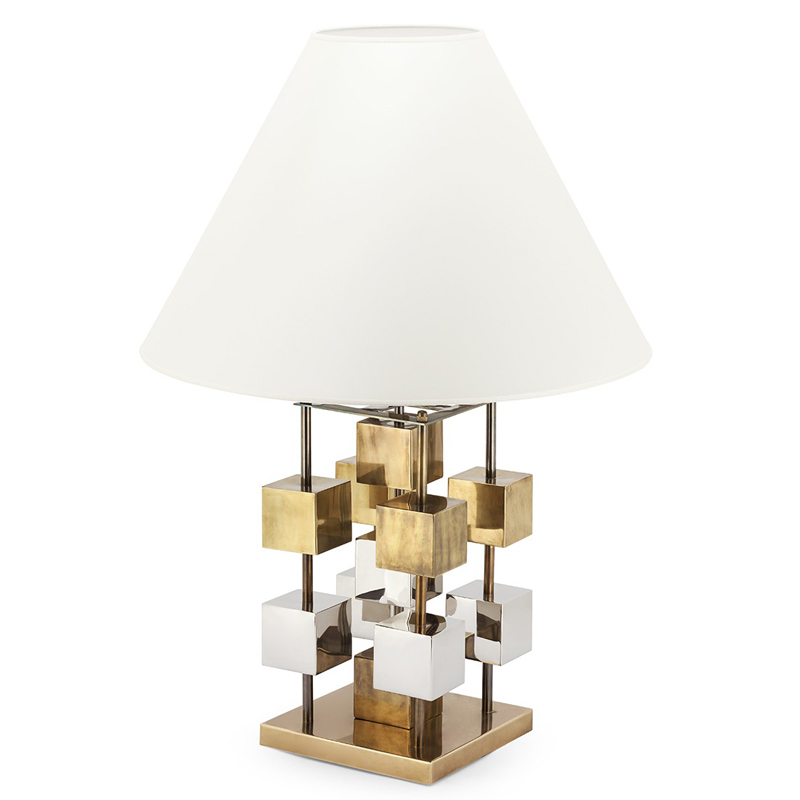 Настольная лампа TABLE LAMP DOB GLAM Белый Латунь Хром в Новосибирске | Loft Concept 