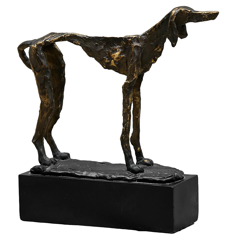 Статуэтка собака Giacometti Dog Statue Черный Золотой в Новосибирске | Loft Concept 