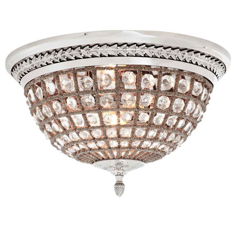 Потолочный светильник Ceiling Lamp Kasbah Nickel Никель Прозрачное Стекло в Новосибирске | Loft Concept 