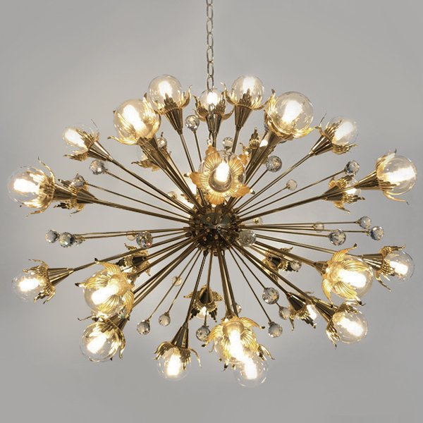 Люстра Jonathan Adler GIANT SPUTNIK CHANDELIER Латунь в Новосибирске | Loft Concept 