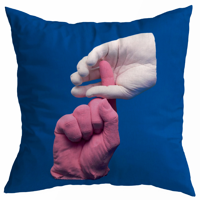 Декоративная подушка Seletti Cushion Hands Синий в Новосибирске | Loft Concept 