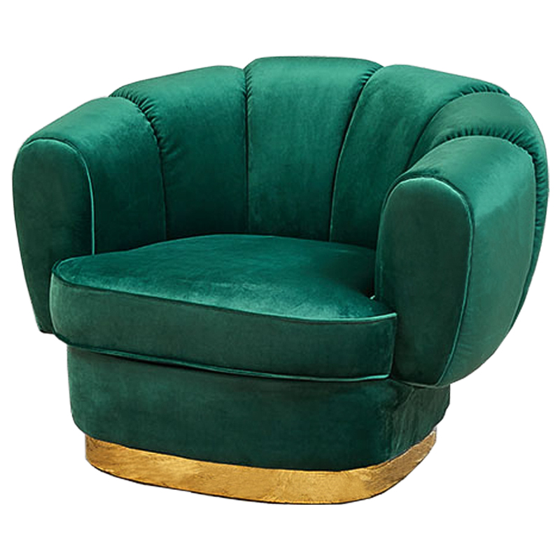 Кресло Emerald Softness Armchair Изумрудный Глянцевое золото в Новосибирске | Loft Concept 