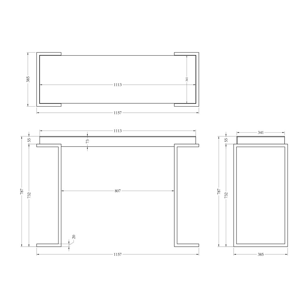 Консоль зеркальная Mirror Chrome Console в Новосибирске