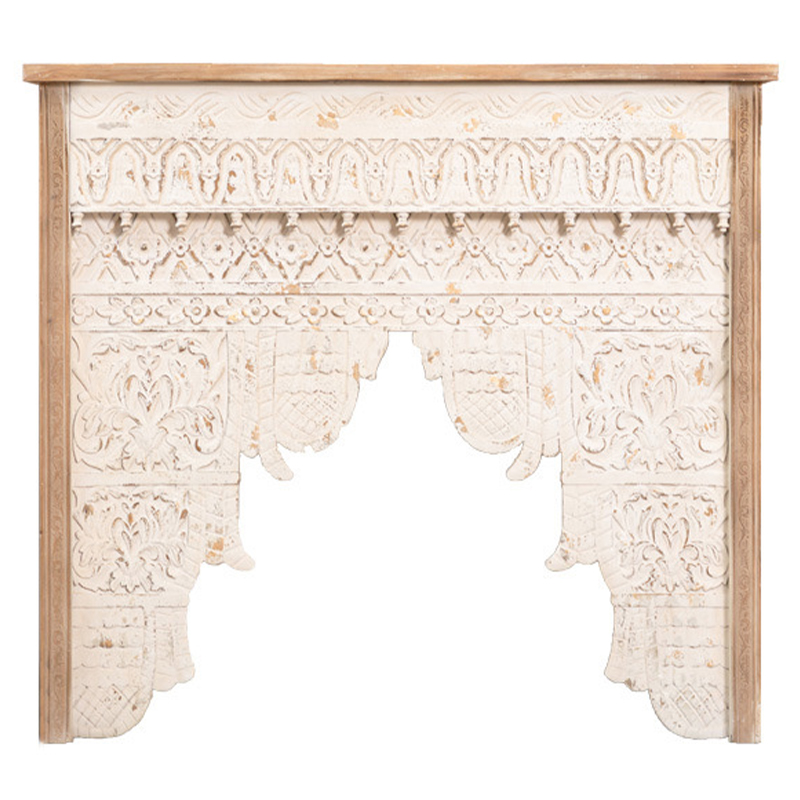 Консоль Indian Antique White Furniture Shakti Console Бежевый Древесина в Новосибирске | Loft Concept 