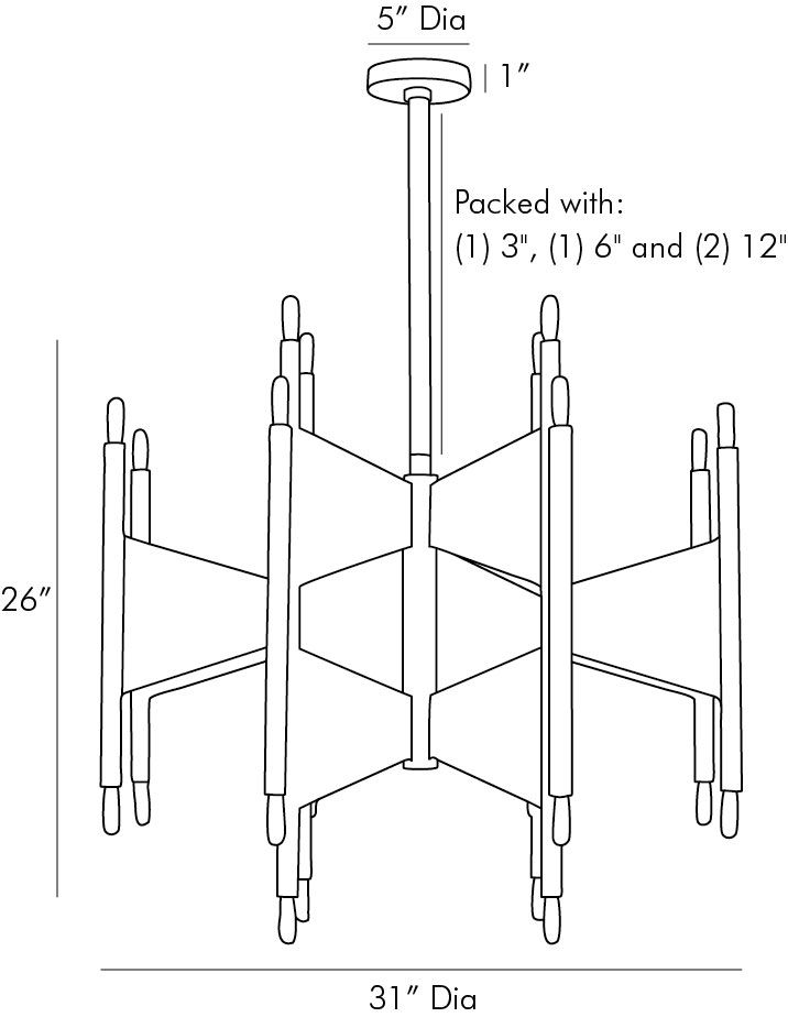 Люстра Arteriors DESKINS CHANDELIER в Новосибирске