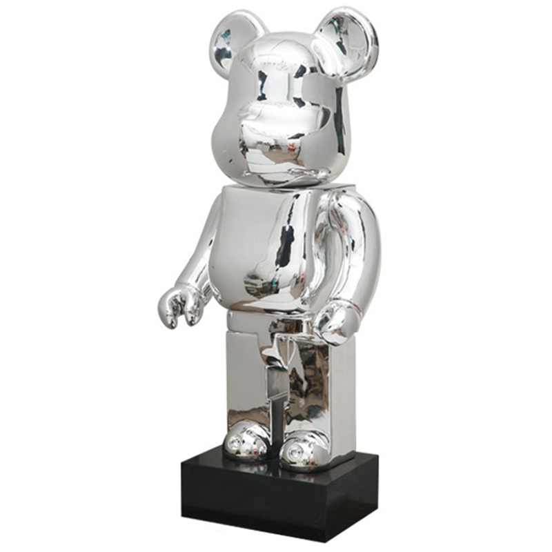 Статуэтка Bearbrick Silver on stand Серебряный в Новосибирске | Loft Concept 