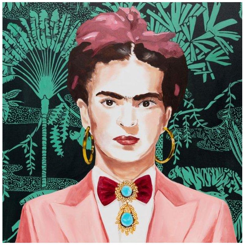 Картина Frida with Pink Power Suit and Jungle Wallpaper Мульти в Новосибирске | Loft Concept 