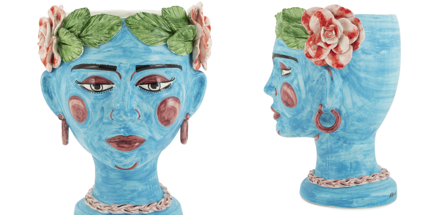 Ваза VASE HEAD SELVA COLOR Light blue - фото