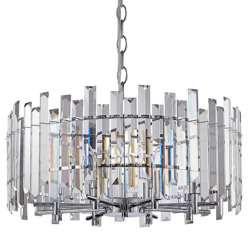 Люстра Langley Chandelier chrome 60 Хром Прозрачный в Новосибирске | Loft Concept 