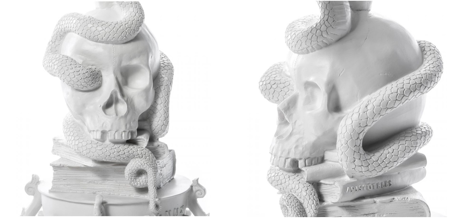 Подсвечник Seletti Giant Burlesque Skull White - фото