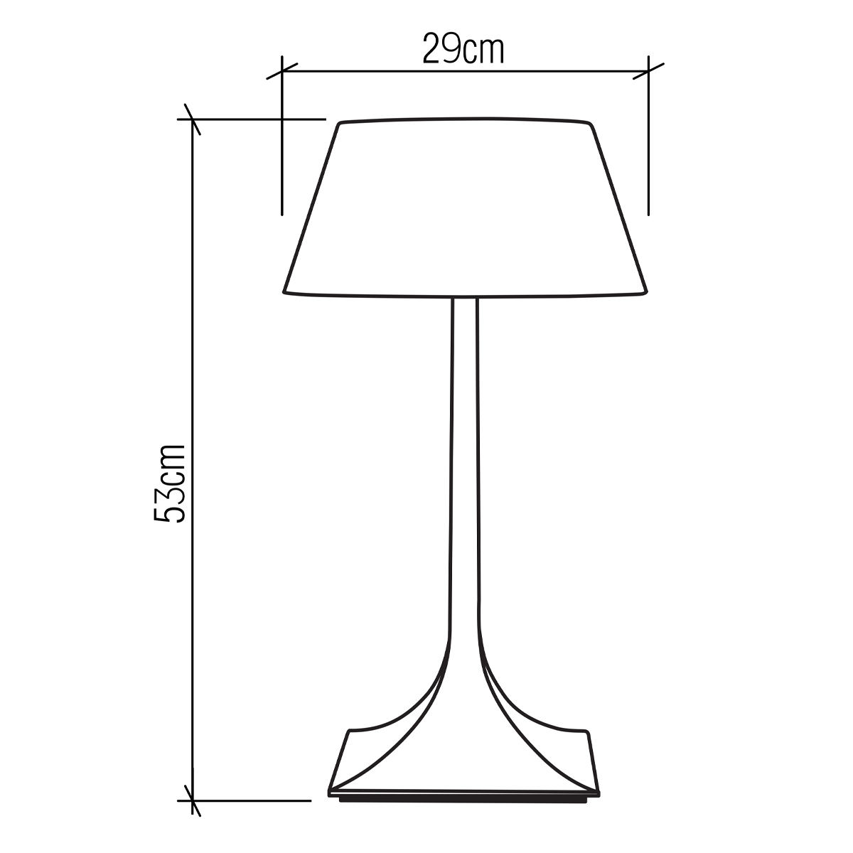 Настольная лампа со скошенным конусовидным абажуром и фигурной ножкой в цвете тик Accord Lighting в Новосибирске
