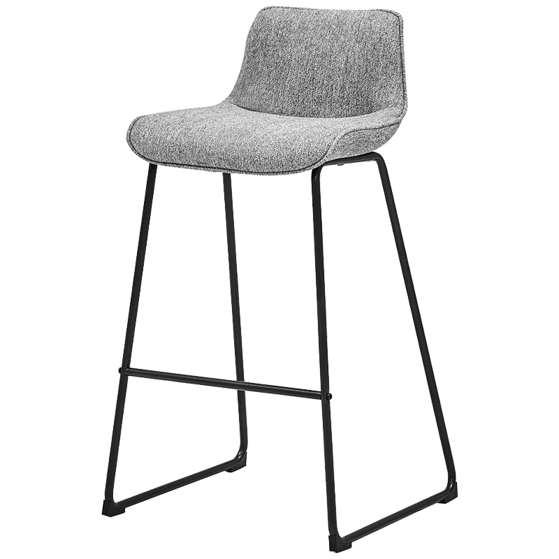 Барный стул Alonzo Bar Stool Gray Черный Светло-серый в Новосибирске | Loft Concept 