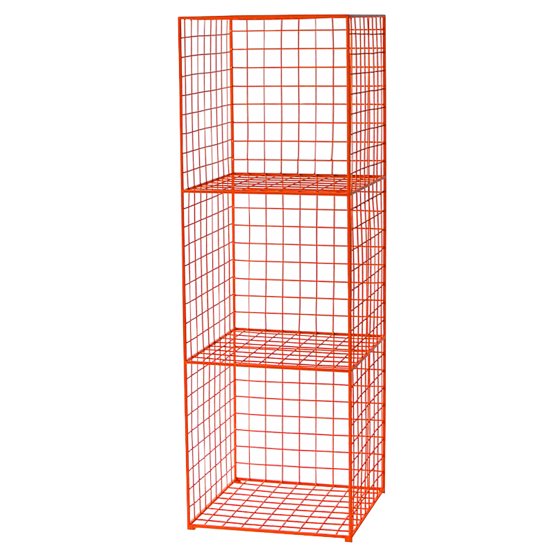 Стеллаж Carney Orange Industrial Metal Rust Rack Оранжевый в Новосибирске | Loft Concept 