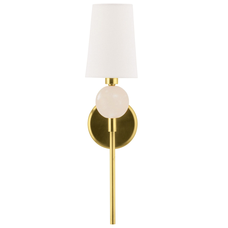 Бра Arteriors MENDEE SCONCE GOLD Золотой Белый в Новосибирске | Loft Concept 