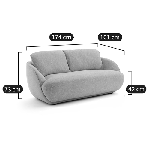 Двухместный диван Halle Green Sofa в Новосибирске